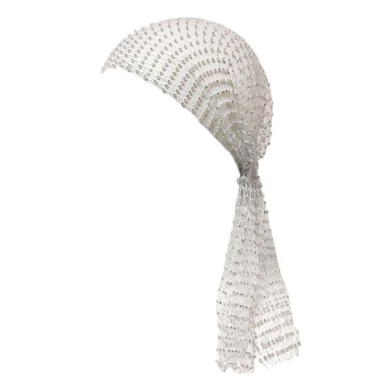 Шляпа со стразами, эластичный шарф-снуд, сетчатая ажурная сетчатая пиратская шляпа, бал-маскарад, повязка на голову для косплея