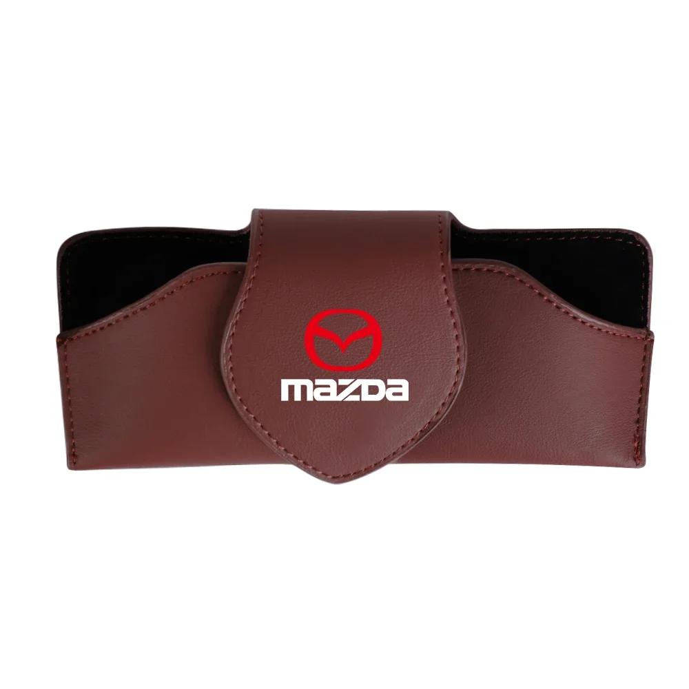 2025 Hot 1pc Car Glasses Case Sunglasses Protective Storage Box Clip For Mazda Axela Atenza MS Speed CX-3 CX-5 CX-8 demio MPS Ac