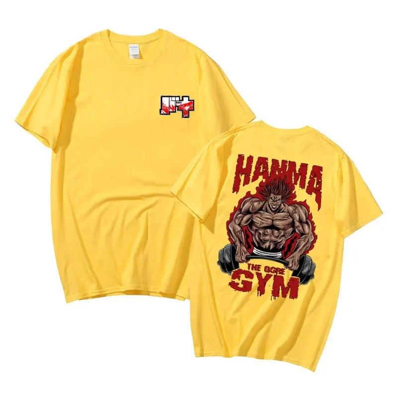 Аниме Baki The Grappler футболка с короткими рукавами унисекс винтажные негабаритные футболки унисексga Yujiro Hanma топы унисекс хлопковые повседневные футболки