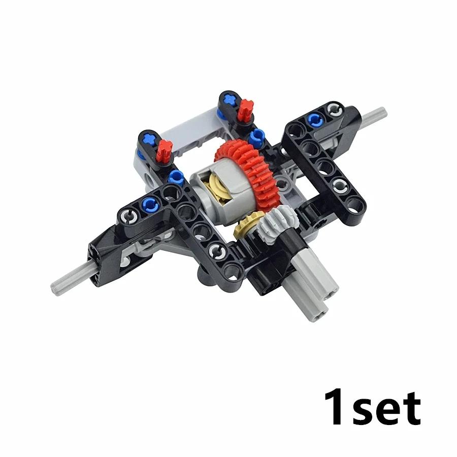 MOC Technical Differential Construction Bricks Mechanical Playthings High-Tech Part Differential Gears Works With featuring 6573 62821 65414