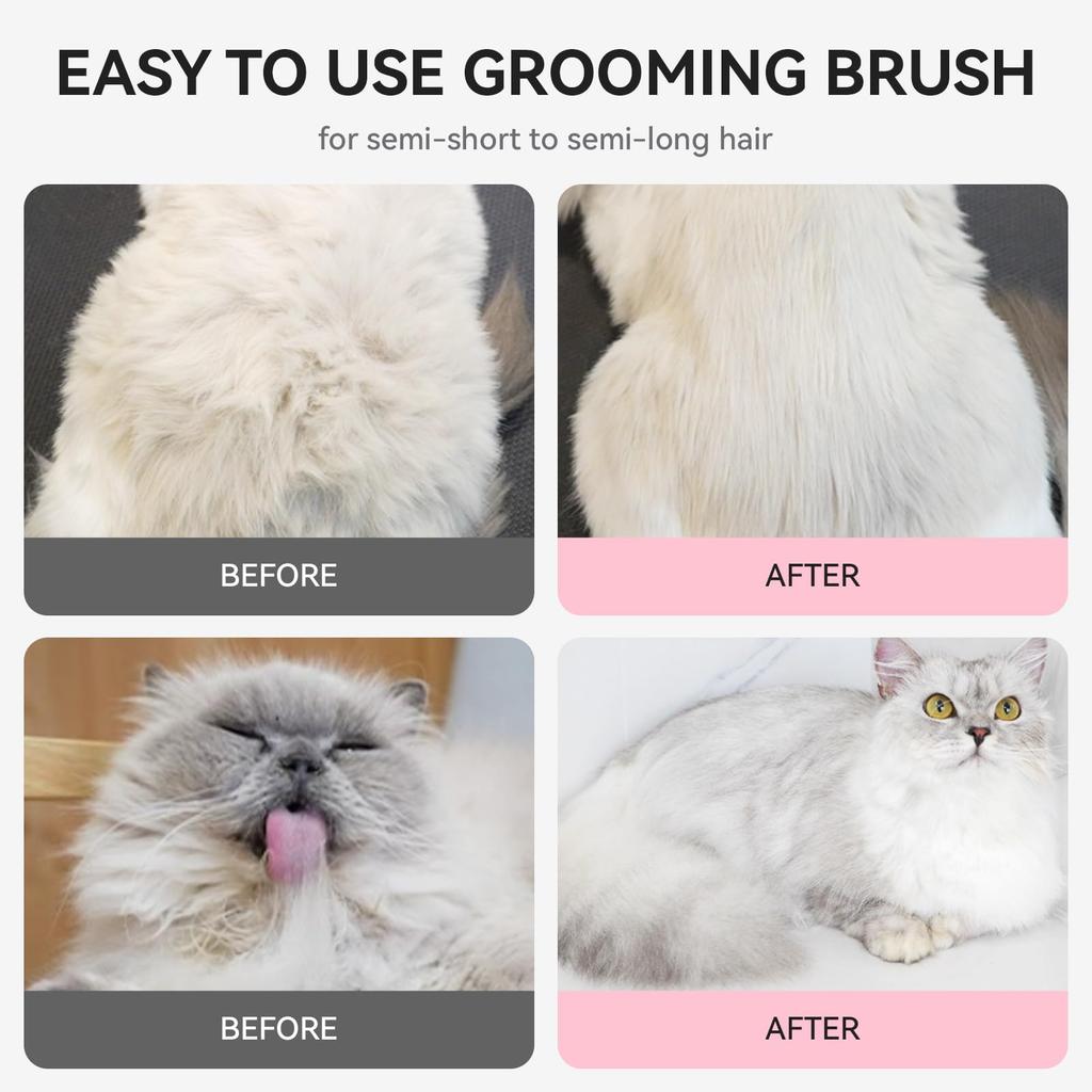 Aumuca Cat Brush Push Healing Brush Slicker Brush для длинношерстных и короткошерстных кошек. Устраняет выпадение шерсти одним массажем. Легко удаляет шерсть, выталкивая ее.