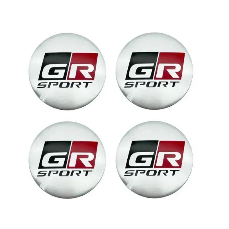56/60/65MM Car Wheel Rims Center Hupcaps Stickers for Toyota GR Sport Camry Corolla Hilux TRD Rav4 Prius C-HR Yaris Accessories