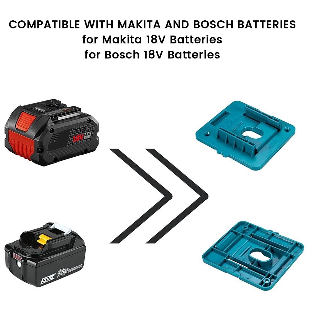 1-10PCS Battery Holder Mount Compatible for Bosch/Makita 18V Battery Dock Holder Fit for BL1860 BL1850 BL1840 BL1830 Batteries