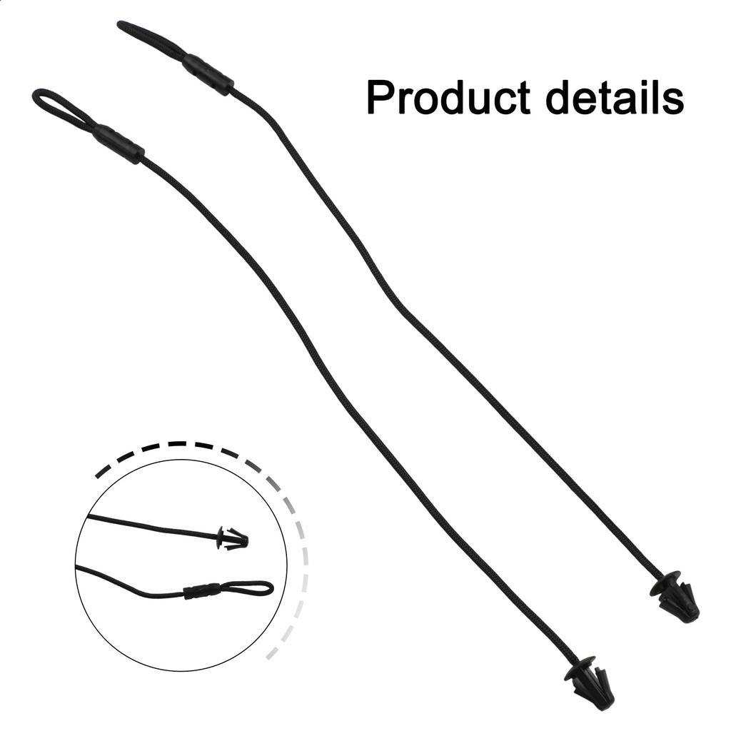 Door Rear For Ford Fiesta Parcel Shelf Strap Kit Nylon + Plastic Auto Parts Black Car Accessories Replacement Practical