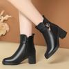 Fashion AIYUQI Women's High Heel Boots 2025 Winter Wool Warm Women's Dress Boots Non-slip Stylish Women's Ankle Boots