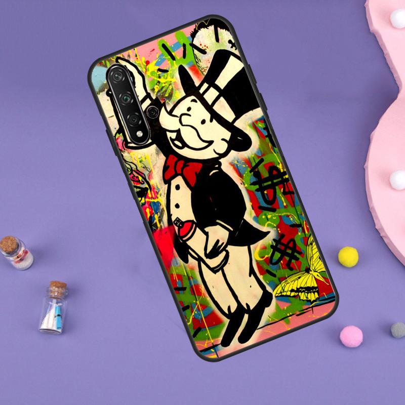 Dollar M-Monopolys Case For Huawei Nova Y70 Y60 Y61 Y90 Y91 5T 9 10 SE 3i 8i 11i 11 Pro P20 P40 P30 Lite Cover