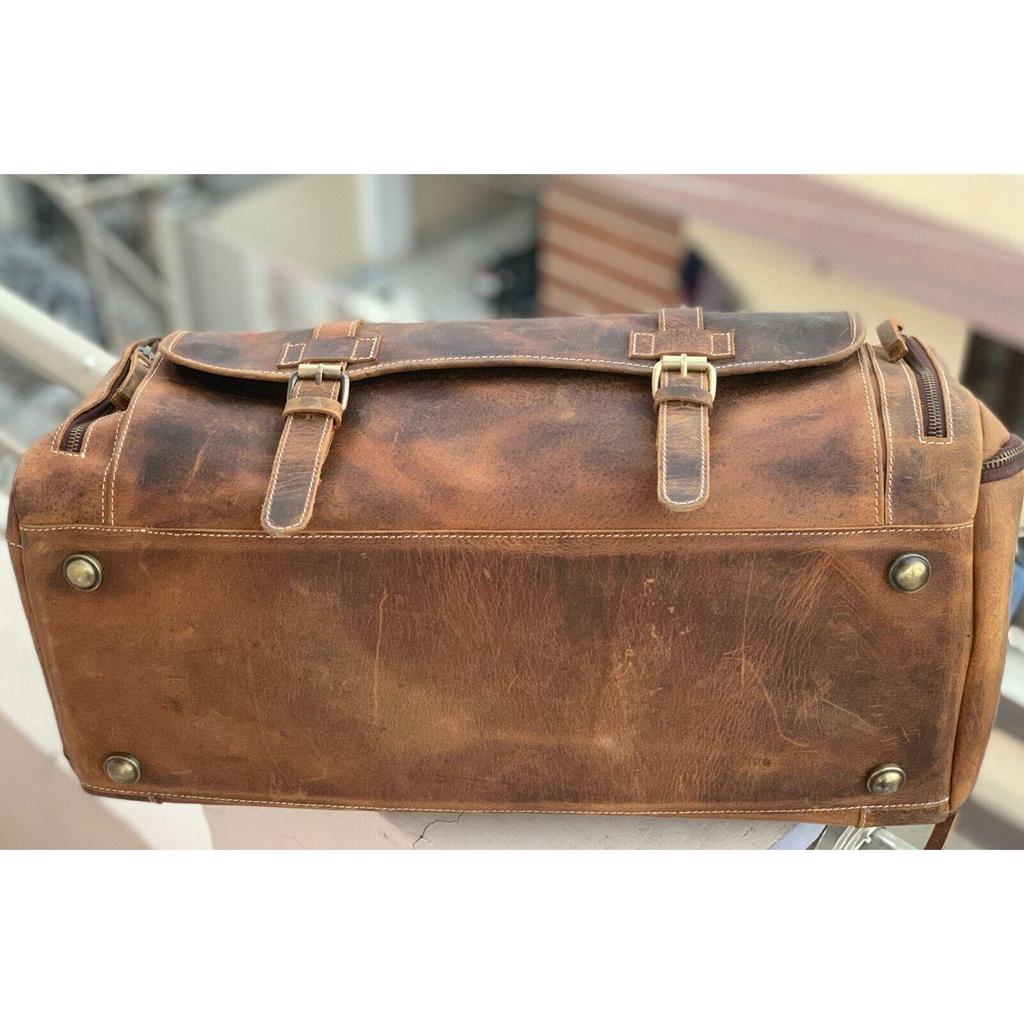 Дорожная спортивная сумка из натуральной кожи Багаж на выходные из кожи буйвола Спортивная сумка