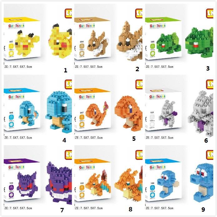 TopLovely Pokemon-Pikachu Series Diy Diamond Building Block Игрушка в подарок на день рождения
