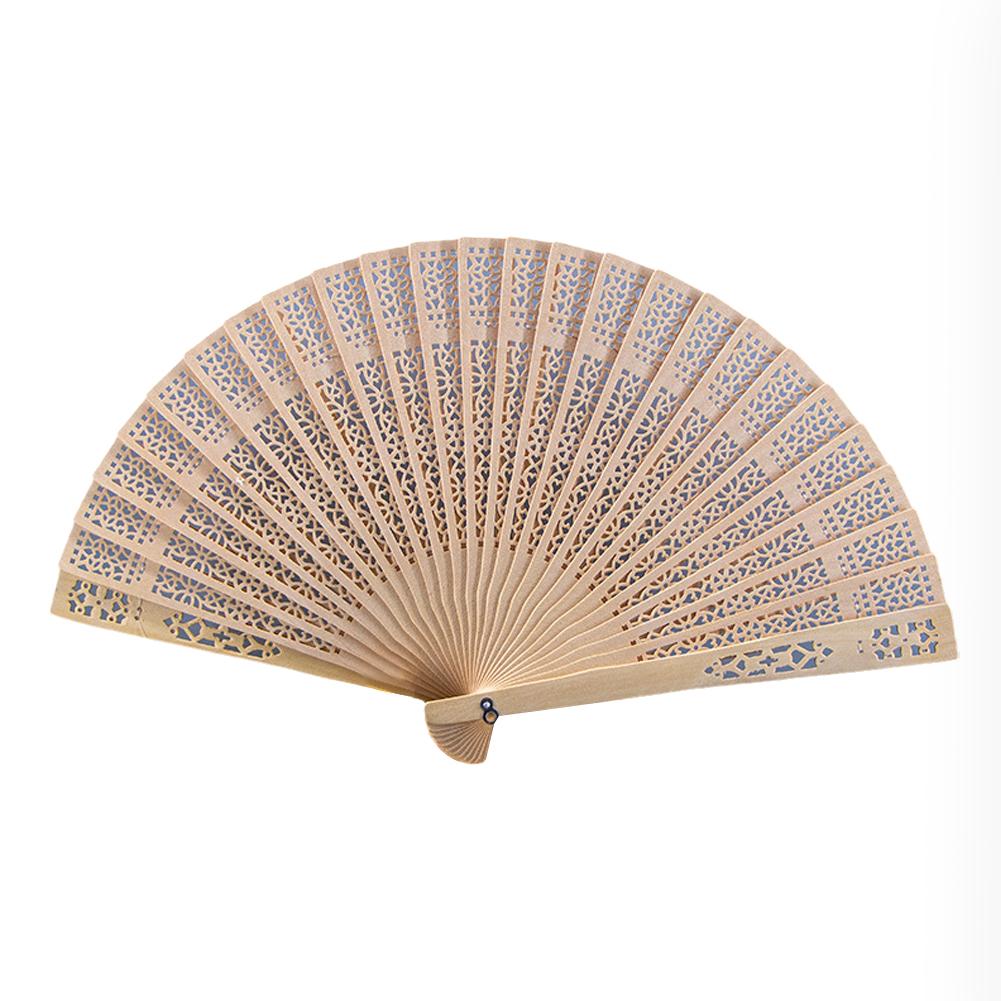 Personalized Carved Chinese Style Wooden Folding Fan Fan Sandalwood Decoration Home Hand Party Supplies Wedding G3O1