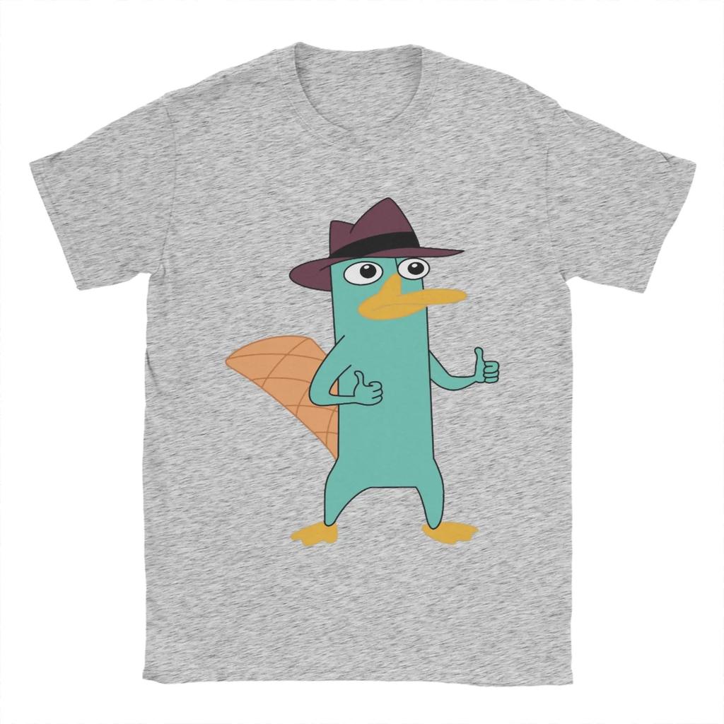 Men Agent Perry the Platypus T Shirts  Cotton Clothes Funny Short Sleeve Round Collar Tee Shirt 4XL 5XL T-Shirt