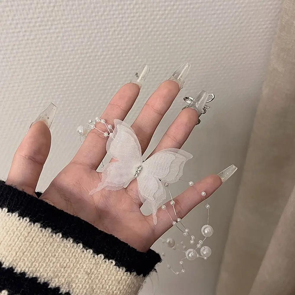 Elegant Butterfly Necklace Temperament Girl Ribbon Choker New Ribbon Butterfly Choker  Women