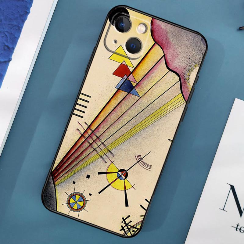 Василий Кандинский абстрактный чехол для телефона iPhone 15 13 12 11 14 Pro Max Mini X XR XS MAX SE 2020 7 8 Plus задняя крышка
