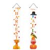 Vintage Front Door Fall Decorations Banners Rustic Yard Colorful Pumpkins Maple Leaf Porch Banners For Home Themed Party Outside
