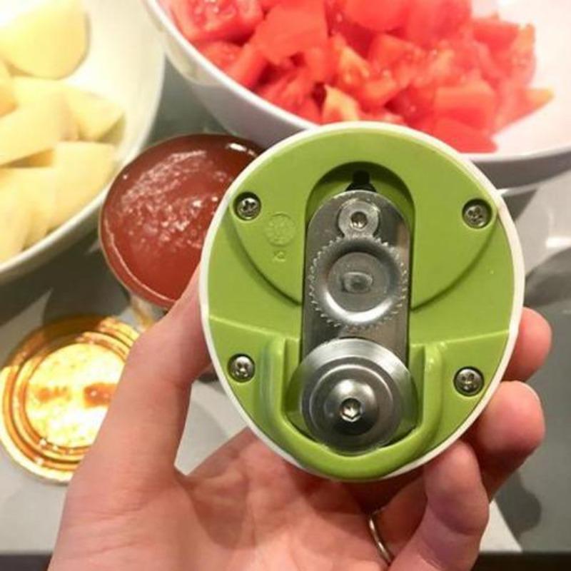 green Novelty Can Opener, Bottle Opener, Cap Opener, Kitchen Utility Gadget, Multi-purpose Labor-saving Can Opener, Bar Tool