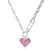 Luxurious Heart-shaped Necklace For Women Stylish Titanium Steel With Gemstone Inlay