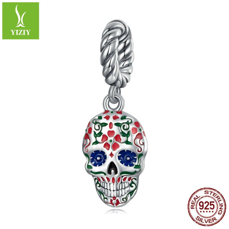 Halloween Bracelet Beaded 925 Silver, Diablo Festival Diy Bead Loose Bead Accessories