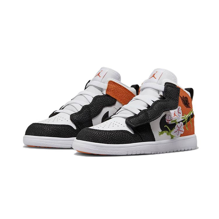 Air Jordan 1 Mid Alt SE PS Shattered Vines Белый Оранжевый Зеленый DR6963-100