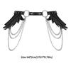 Punk Angel Wings Waist Belt PU Leather Goth Belt Trendy Hip Chain  for Party Costume