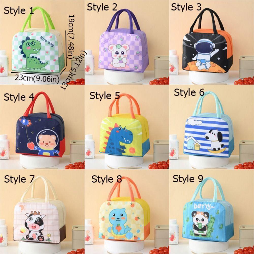 Cartoon Thermal Meal Tote Bag Thickened Portable Lunch Box Practical Food Storage Bag  School