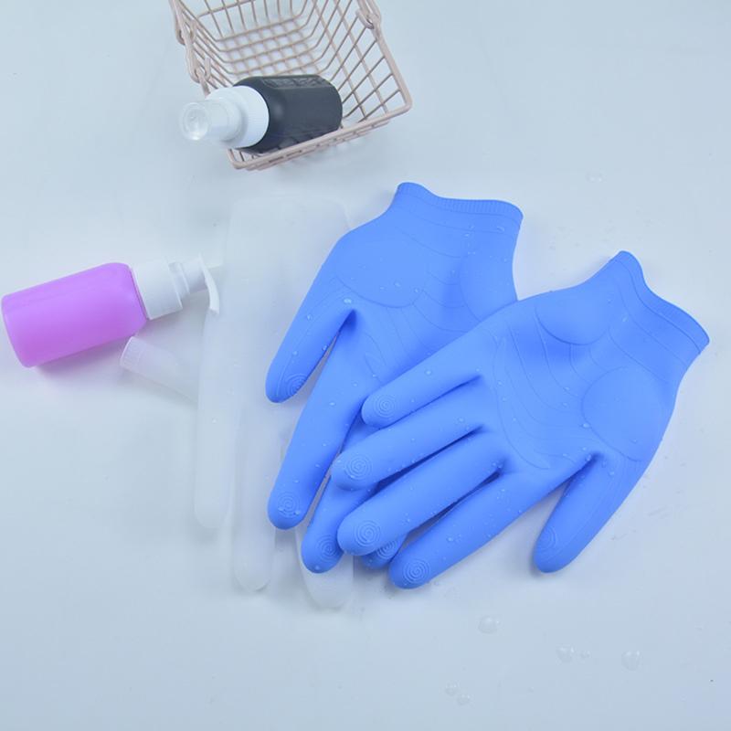 1 Pair Rubber Gloves Dishwashing Gloves Reusable Household Gloves Kitchen Gloves