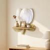 Flower Shape Floating Storage Rack Wooden Display Shelf Wall Mounted Shelves  Cafe Shop