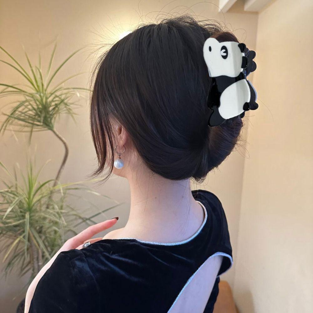 Cow Animal Claw Clip Rabbit Acetic Acid Hair Claw Creative Panda Hair Claw  Girls
