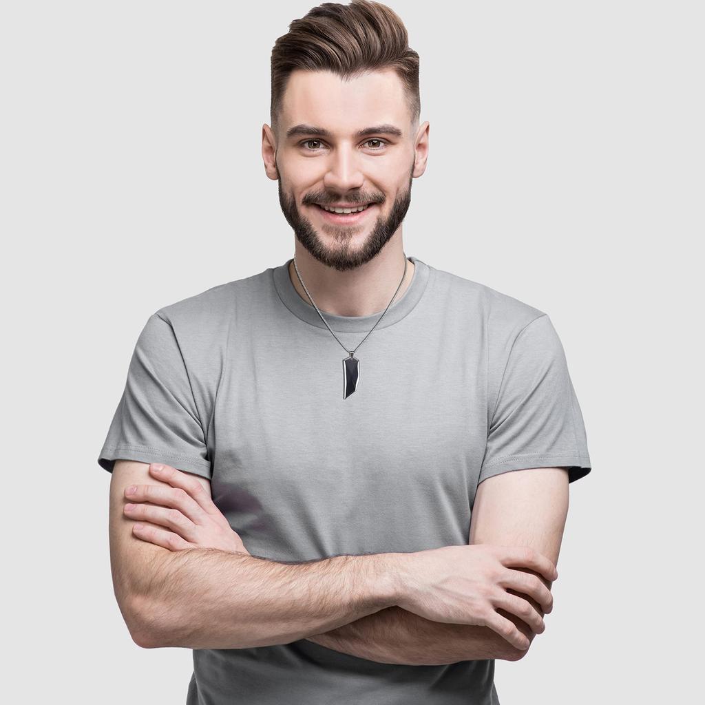 Terahertz Ore Wolf Fang Stainless Chain Necklace [Coai]