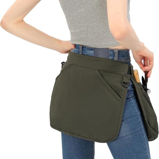 Поясная сумка для сада с застежкой-молнией и регулируемым ремнем Портативная сумка для инструментов с несколькими карманами Для активного отдыха Поясная сумка для кемпинга и рыбалки