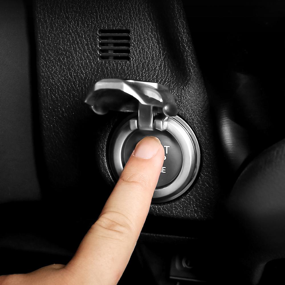 Car One-Click Start Buttons Protective Cover Emblem Decoration For Ford Fiesta Ranger Mondeo Fusion Escape Kuga Focus Mustang CVX1
