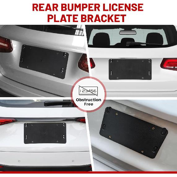 RED WOLF Кронштейн для заднего номерного знака Подходит для 2008- Mercedes-Benz Заменяет для заднего бампера Держатель номерного знака автомобиля Рамка Заменяет OE 1698170211 A0008101711