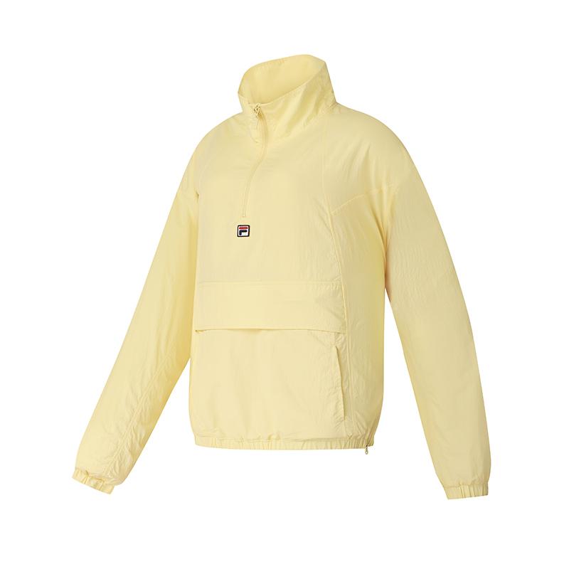 Fila X Коллаборация Хейли Модный Универсальный Простой Свитшот с Длинным Рукавом Унисекс свитшот Желтый A71W523701F-YE