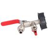 IBC Tote Adapter Double Connector Brass Tank Drain Hose Faucet Tap Valve Fitting PartDouble Head Single Nipple Type
