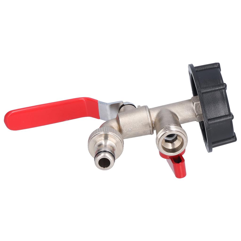 IBC Tote Adapter Double Connector Brass Tank Drain Hose Faucet Tap Valve Fitting PartDouble Head Single Nipple Type