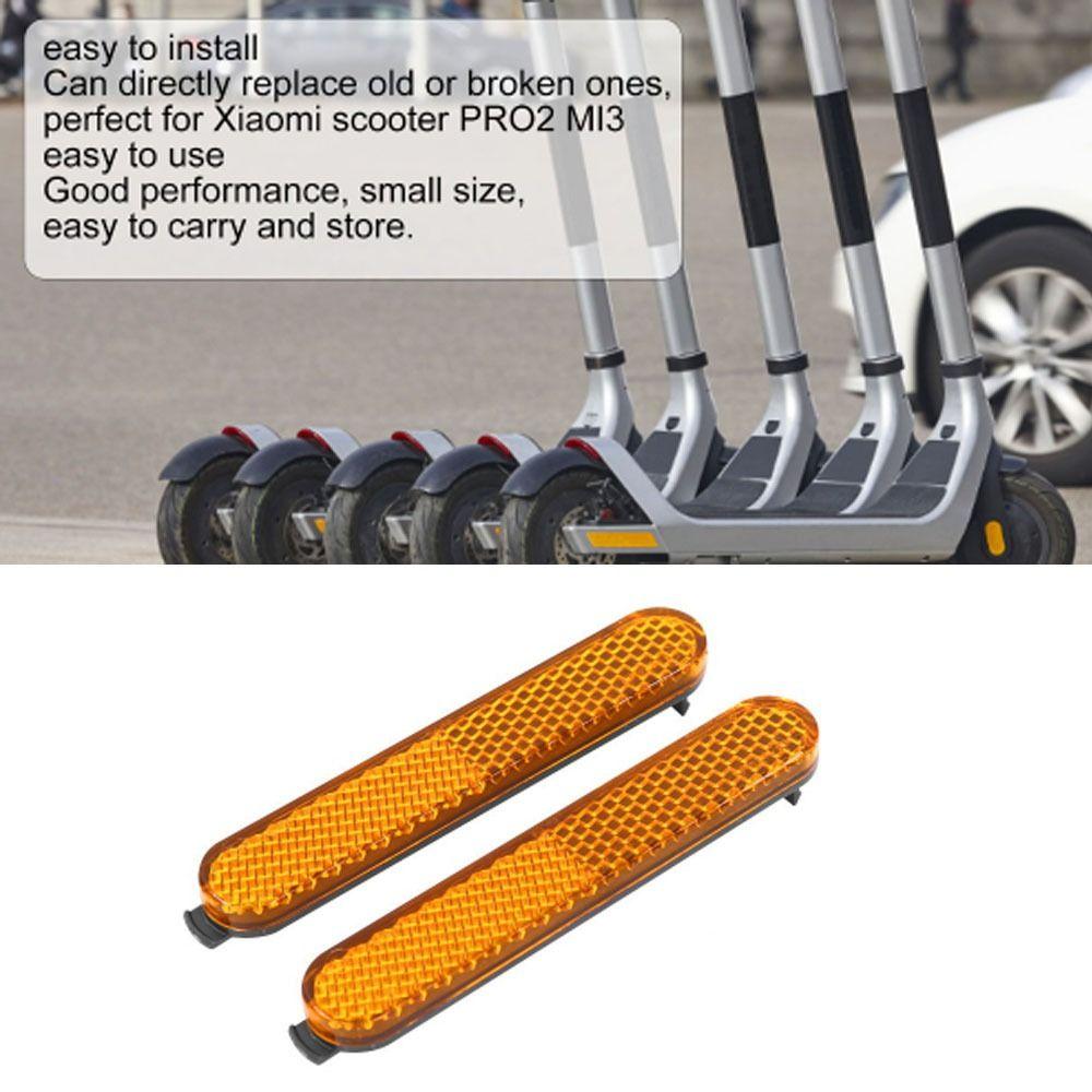2 пары желтых светоотражающих полос для электросамоката, для использования с Xiaomi Mi 3 Pro 2