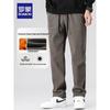 ROMON Men's Fleece-Lined Corduroy Straight-Leg Pants
