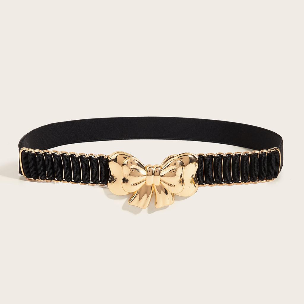 Metallic Waist Ladies Belt With Snap Button Closure For Dresses And Casual Wear