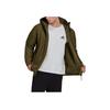 Adidas Alphabet Logo Striped Print Hooded Zip Jacket Men Outerwear Olive-Green H55342