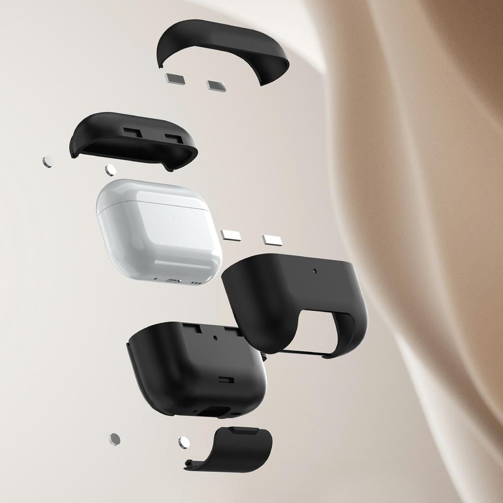Чехол для AirPods Pro 3 Складная подставка ТПУ ПК Магнитная крышка для наушников с карабином