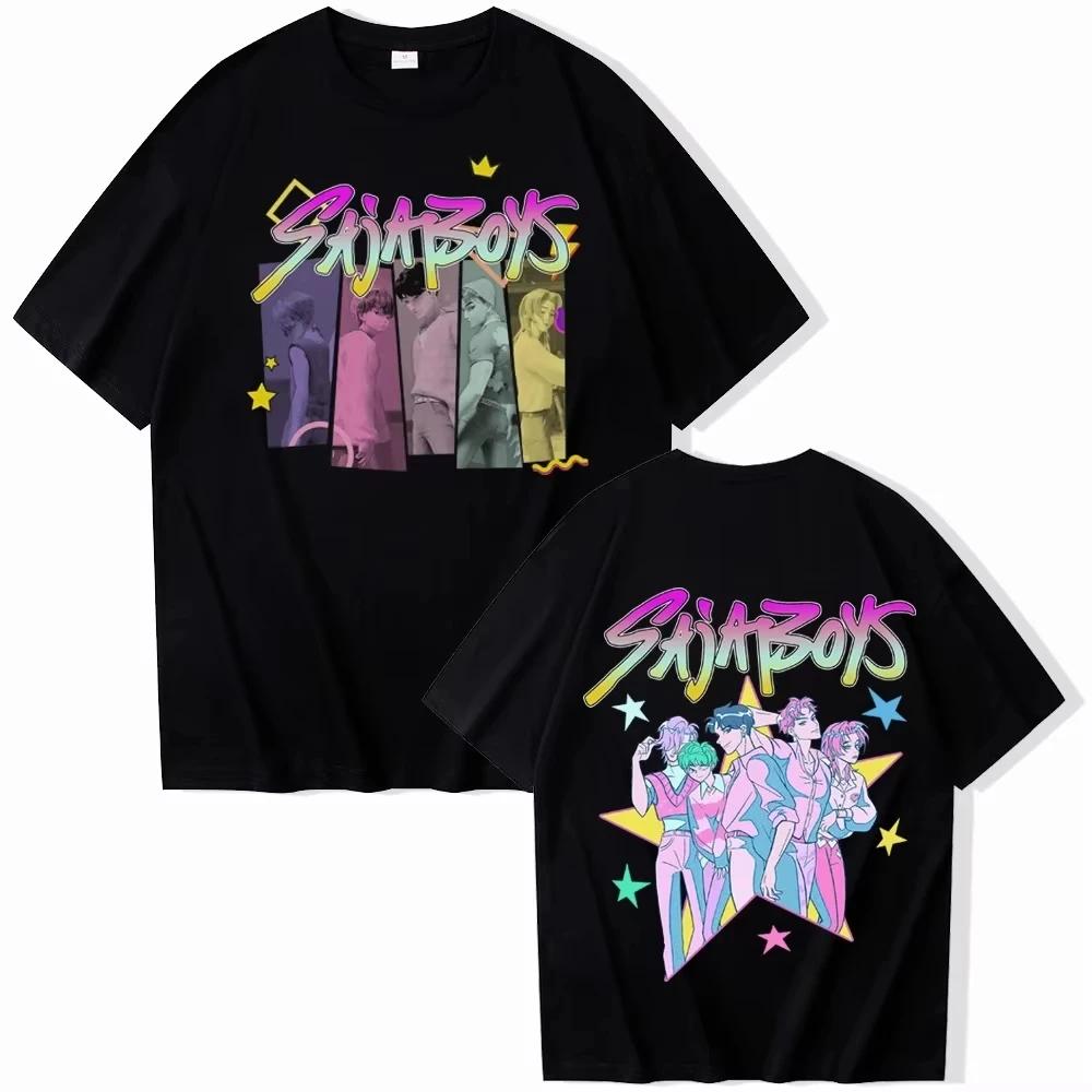 Kpop Охотники на демонов Фанмерч Мира Руми Зои Хантрикс Футболка Летние графические футболки Подарок для фанатов Женские Мужские Повседневные Хлопковые Футболки Оверсайз