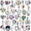 Thanksgiving Day Charms Beads 925 Silver Love Family Flower Charm Dangle Fit Bracelet Necklace Jewelry Marking