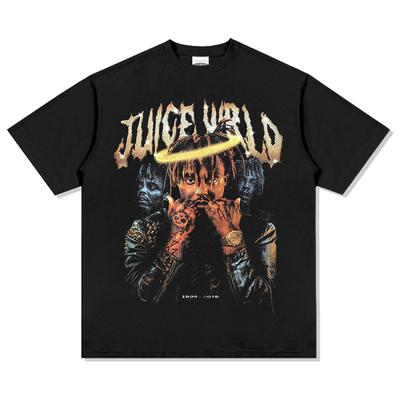 2026 Новый Juice Wrld 19982019 Футболка с принтом Halo Темная Эстетика Хлопковая Футболка Унисекс Женская Грустный Рэп Мода Уличная Одежда Топ для Фанатов Лето