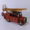 Винтажная модель пожарной машины с лестницей Кованое железо Украшение Общежитие Гостиная