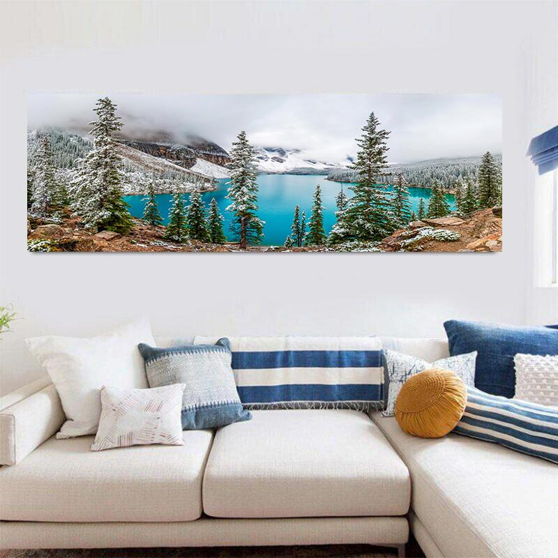Canvas Painting Snow Mountain Landscape Canvas Prints Art Canvas Wall Art Poster Prints Picture Cuadros Wall Art for Home Decoration