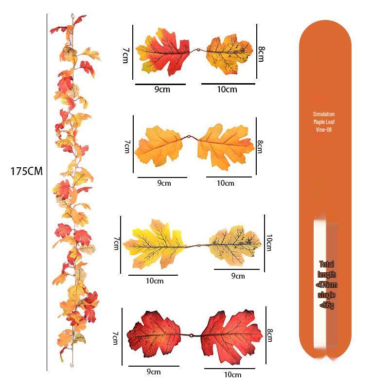 Autumn Maple Leaf Vine for Thanksgiving, Halloween & Christmas Decor