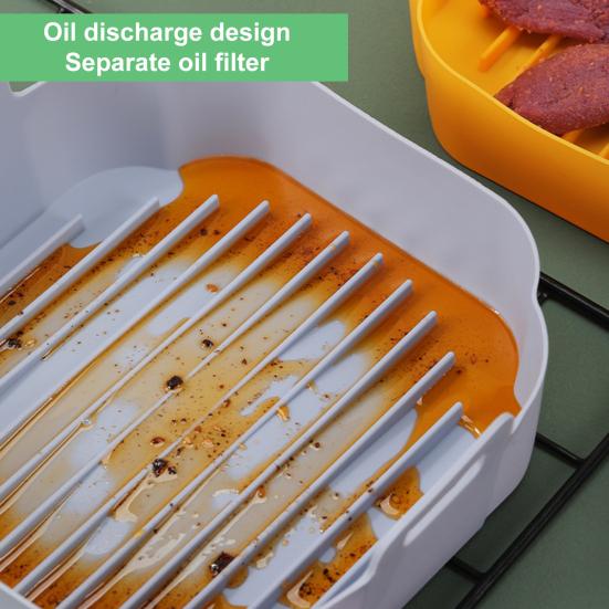Practical Easy To Clean Multipurpose Grease-proof Microwave Safe Air Fryers Pot Kitchen Accessories Air Fryers Pot