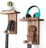 VINAEMO Guitar Guitar Stand with Pick Easy Wooden Acoustic Guitar Fits Acoustic Electric and Brown of Hanger, Wall-Mounted Holder, Installation,