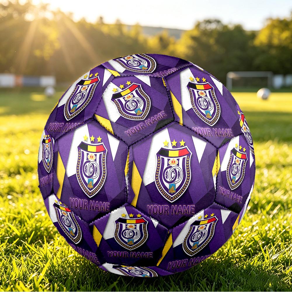 Personalized Size 5 Football Anderlecht FC Pattern Outdoor Game Sports Ball Gift