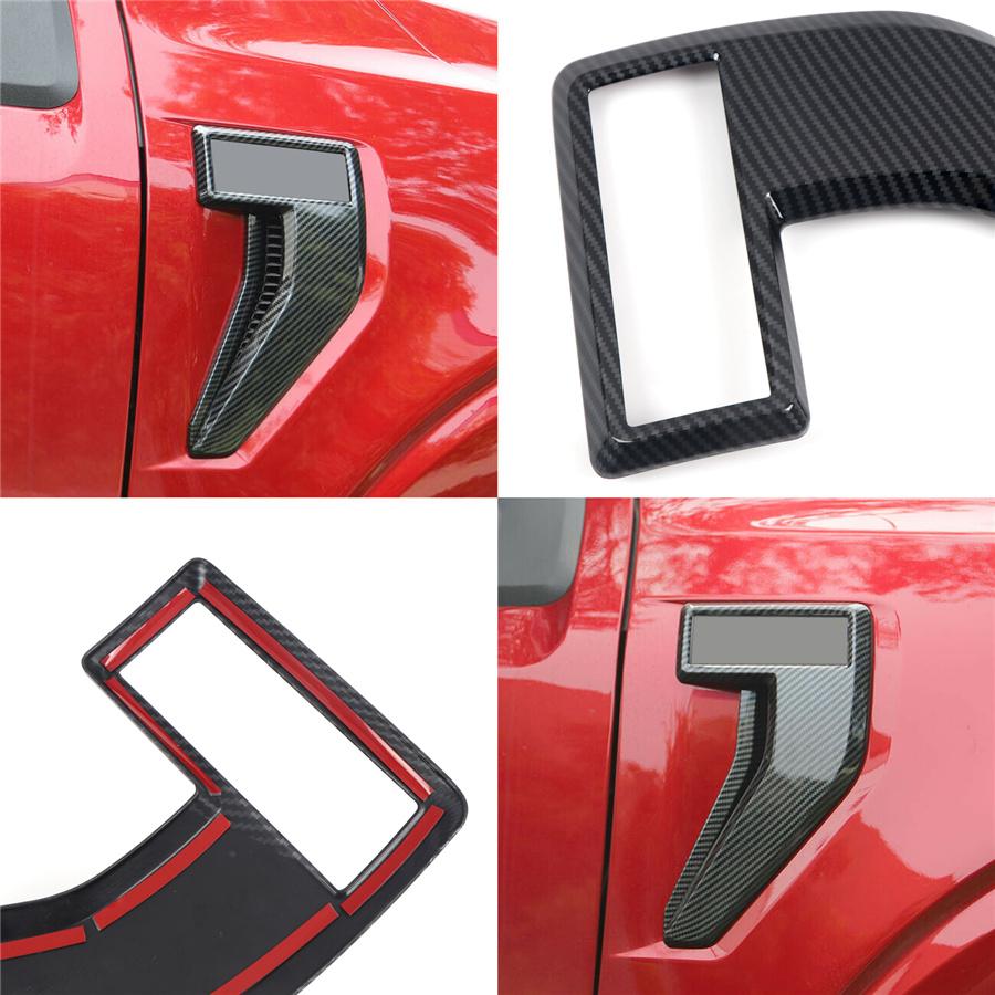 Накладки на эмблемы боковых крыльев под карбон для Ford F150 F-150 2021 2022