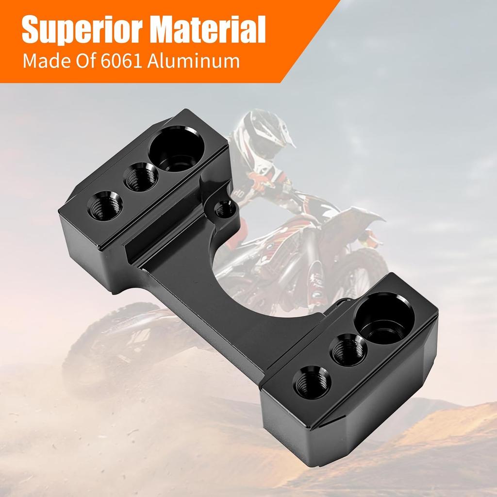 Black Handlebar Riser Mount Clamp Kit Compatible with KTM 790/890 Adventure 2019-2023,790/890 Adventure R/S 2021 2022 2023,Husqvarna Norden 901 2022