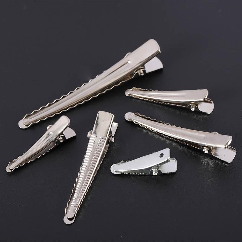 50pcs 25-60mm Hair Clip For Jewelry Making Single Prong Alligator Hairpin With Teeth Blank Setting Base For DIY Hair Clips